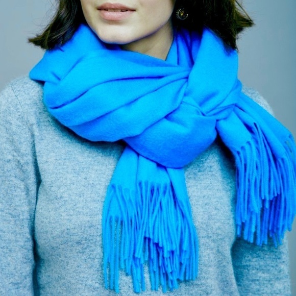 Teal Cashmere Scarf - Picture 1 of 6